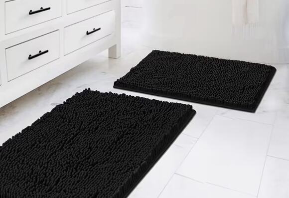 Aierjia Other - Aierjia 2 PC Shag Chenille Bath Rugs Extra Soft and Absorbent 20x32 And 17x24